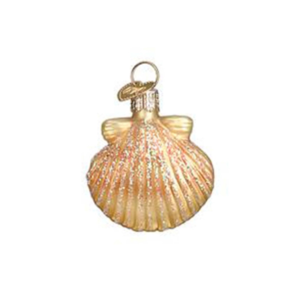 NWT - Mini Shell Ornament - scallop shell - Old World Christmas